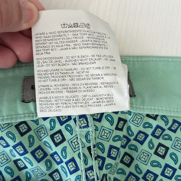 Etro Ponyhair Tag Cotton Mint Branded Leather Straight Leg Denim Jeans - Picture 15 of 15